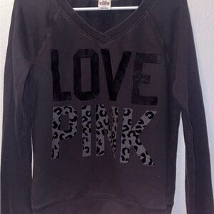 PINK Victoria's Secret Black V-Neck Sweater